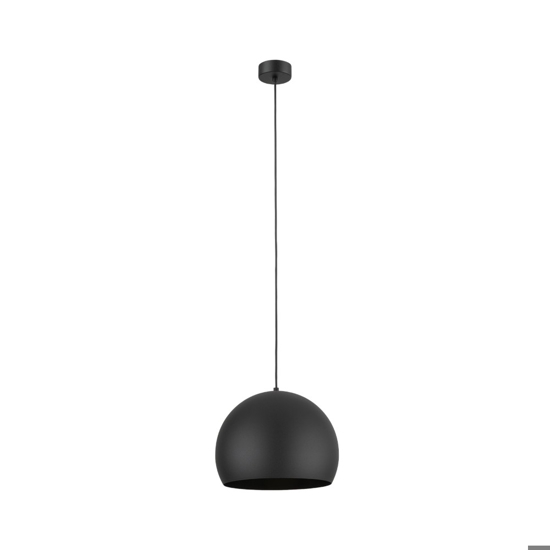 Lampadario da cucina a cupola nero
